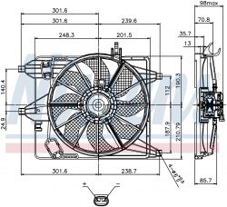 Ventilateur moteur - NISSENS - 85252 - CLIO/KUBISTAR